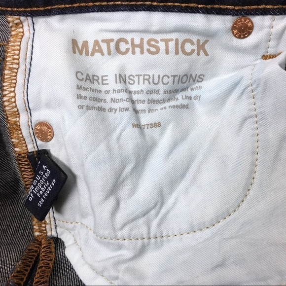 J CREW Jeans Matchstick Straight Leg Ultra Dark Wash Stretch Denim 29S Short - Picture 8 of 14
